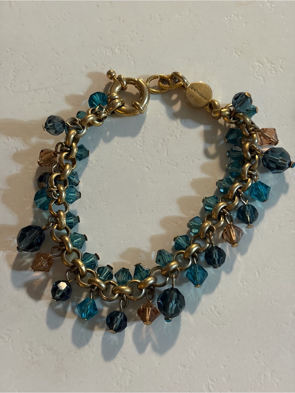 Vintage Givenchy multi bead charm bracelet